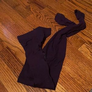 Dark Purple Ribbed Tights